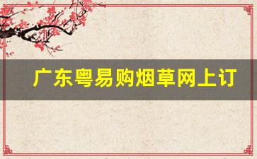广东粤易购烟草网上订货-中国烟草官网 扫码