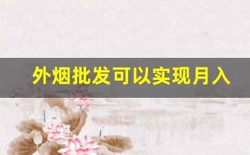 外烟批发可以实现月入上万的梦想吗-外烟代销大概多少