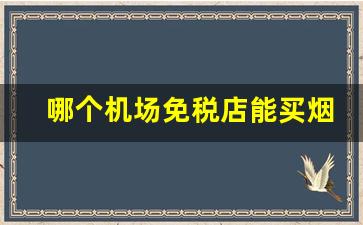 哪个机场免税店能买烟-可以直接去机场免税店买烟吗