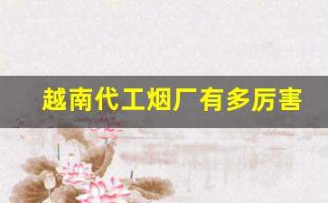 越南代工烟厂有多厉害-越南代工厂的烟和正品有什么区别