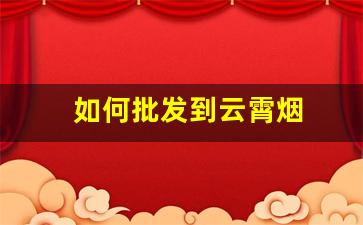 如何批发到云霄烟