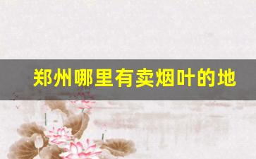 郑州哪里有卖烟叶的地方-附近哪里有烟叶卖