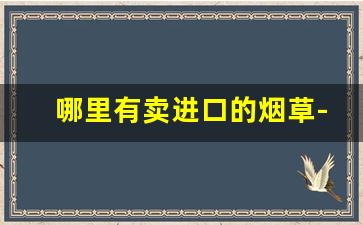 哪里有卖进口的烟草-外国烟草中国有卖的吗