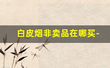 白皮烟非卖品在哪买-非卖品烟能买到吗