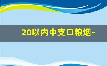 20以内中支口粮烟-二十五以内中支烟