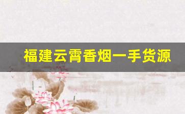 福建云霄香烟一手货源口味纯正-批发福建云霄烟