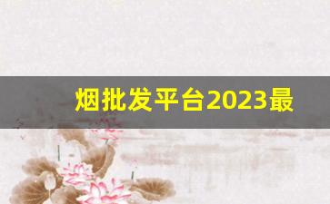 烟批发平台2023最新版-哪里有批发烟的平台