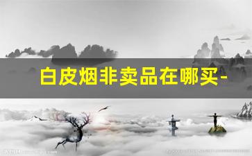 白皮烟非卖品在哪买-100元以上的烟是非卖品吗