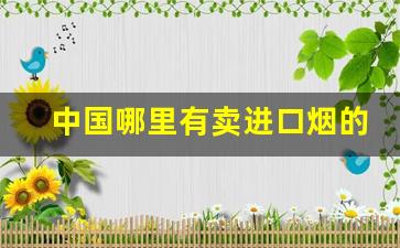 中国哪里有卖进口烟的-中国在什么地方可以买到进口香烟