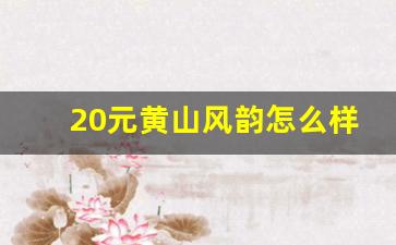 20元黄山风韵怎么样-黄山15元一包的劲大吗