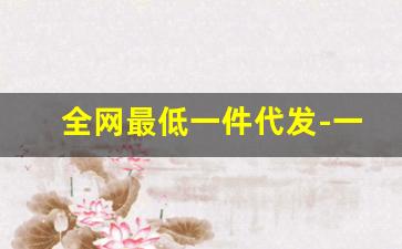 全网最低一件代发-一件代发100元