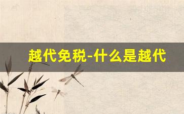 越代免税-什么是越代正品