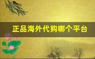 正品海外代购哪个平台靠谱-海外代购比较靠谱的平台
