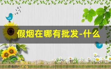 假烟在哪有批发-什么地方能买到假烟