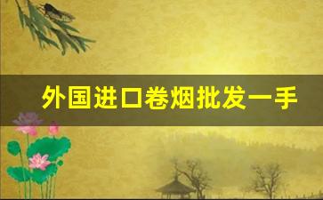 外国进口卷烟批发一手货源-进口卷烟的整体现状